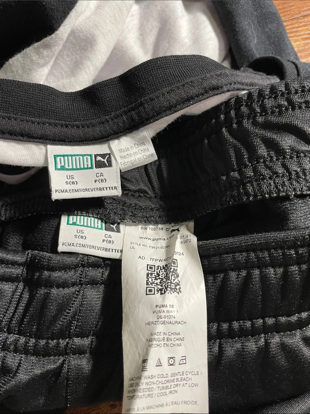 Puma Black & Gray Matching Set - track pants and long sleeve tshirt boys size 8